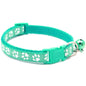 1Pc Colorful Cute Bell Collar Adjustable Buckle Cat Collar Pet Supplies Footprint Personalized Kitten Collar Small Dog Necklace