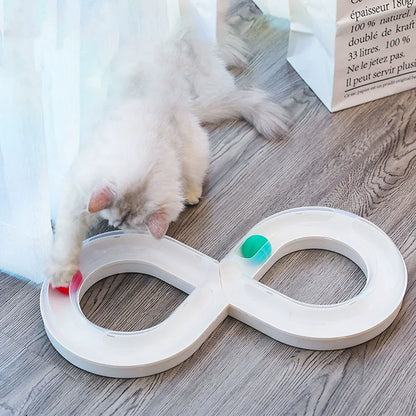Cat Toys For Indoor Cats Interactive Cat Turntable Track Ball Self Entertaining Kitten Self Pleasure Toy Pet Orbital Ball Toys