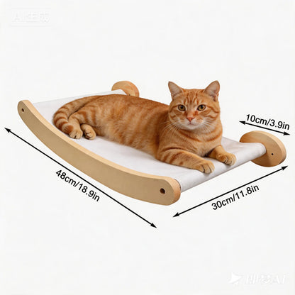 Cat Hammock and Stairway with Sisal Rope Wall Mounted Climbing Shelf Scratching Grinding Claws Toy for Kitten Cats Furniture