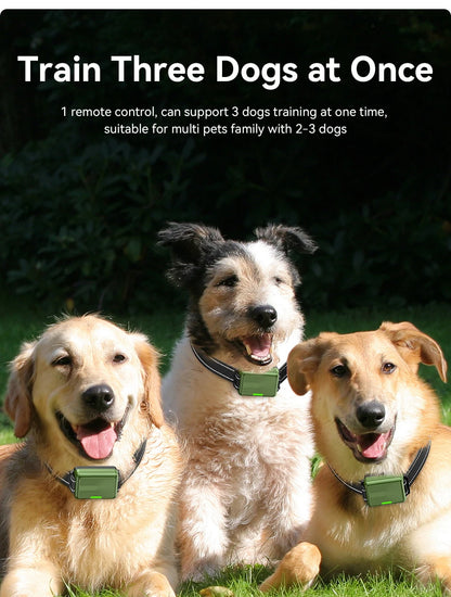 ROJECO Electric Dog Training Collar IPX7 Waterproof Dog Bark Stop Collar With Remote Control Rechargeable Anti Barking Device