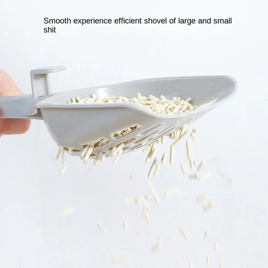 Self-Cleaning Cat Litter Scoop with Stand – Plastic Shovel & Base for Kitten Toilet Maintenance - Pet Suppie