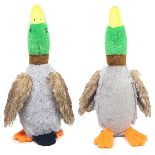 1pc Dog Chew Toys Cute Plush Duck Sound Toy Stuffed Squeaky Animal Squeak Dog Toy Cleaning Tooth Dog Chew Rope Pet Accessories