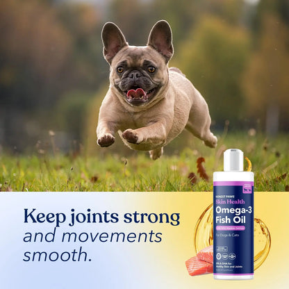 Salmon Oil for Dogs & Cats – Supports Skin, Coat, Joints, Heart – Natural Wild Alaskan, 16 oz
