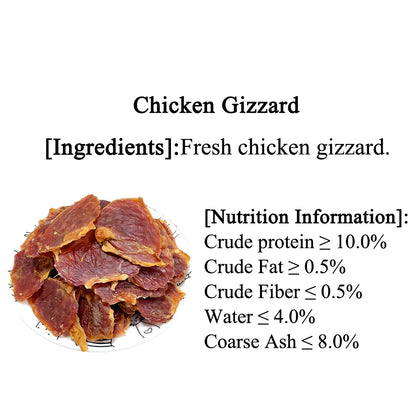 Grain-Free Chicken Gizzard Jerky For Dogs - All Natural Dog Treats for Small, Medium, & Large Dog - Made with Chicken Gizzard