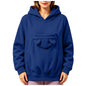 Kangaroo Pocket Cat Dog Hoodies For Women Autumn Winter Warm Outwear Sweatshirt Comfortable Street Style Trendy Fashion Tops