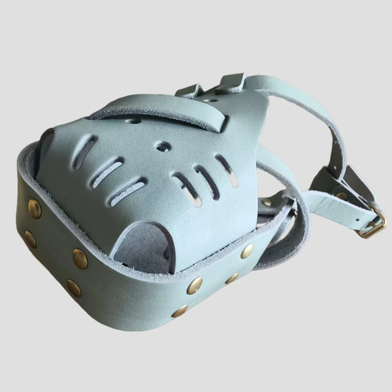 "Dog Muzzle PU Leather - Breathable Soft Anti-Bite Adjustable Mouth Cover for Medium Dogs, Comfortable Training Cage for German
