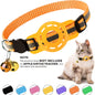 for Apple Air Tag Tracker Breakaway Cat Collar, with Airtag Case Reflective Kitten Collar with Bell for Cats,Small Dog Collar