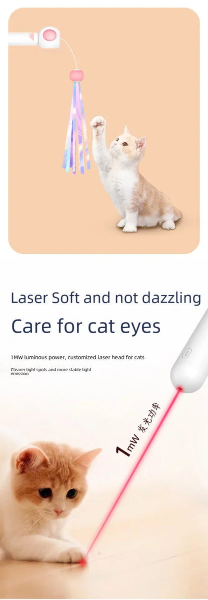 Gravity Cat Wand Interactive Feline Toy Self Play Feather Bell  Catnip Kitten Entertainment Pet Accessory Playtime Wand Fun Toy