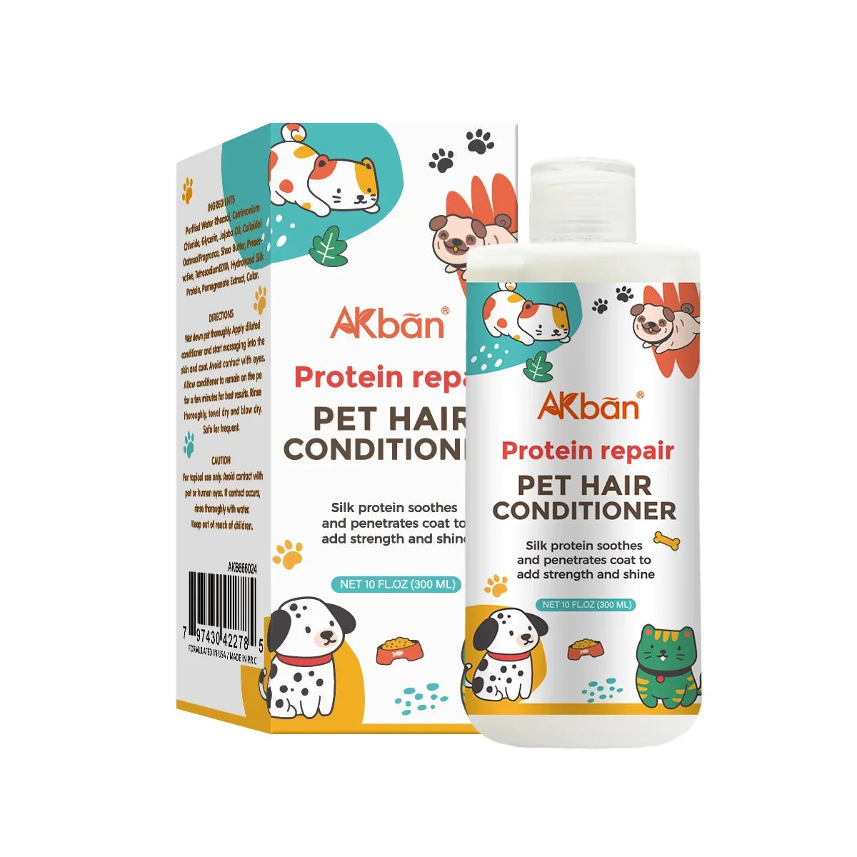 Pet Conditioner Cat Dog Shower Gel Shampoo Deep Cleaning Deodorizing Anti Itch Hair Soft Fluffy Lasting Fragrance Pet Supplies
