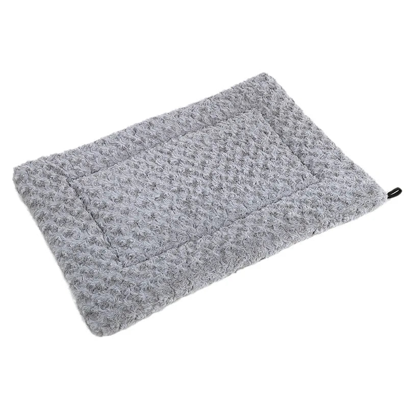 Washable Double Sided Pet Bed Dog Crate Pad Mat Plush Puppy Cats Pillows for Medium Dogs Soft Fluffy Dog Carpet, Suit For Winter