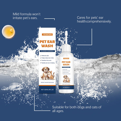 Pet Ear Cleaner Effectively Removing Earwax Reduce Ear Mites Alleviate Ear Odor Soothe Ear Itching Gentle Pet Ear Cleaning Agent