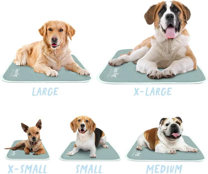 Cool Pet Pad - Large, Sage Grey - Self-Cooling, Pressure Activated Mat for Dogs & Cats from 46-80 lbs - Non-Toxic Gel, N