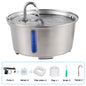 2.6L/87.9oz Stainless Steel Cat Water Fountain Automatic Cat Drinker Drinking Fountain For Cats Dogs Pet Water Dispenser