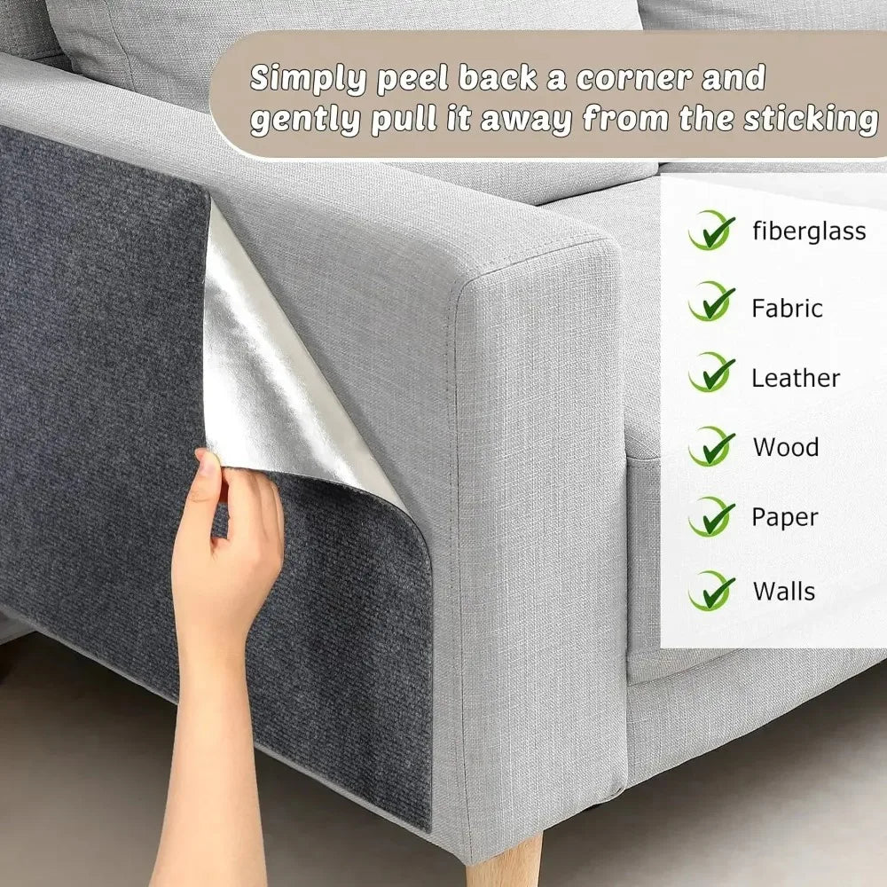 PLOVG Wall Self-Adhesive Anti Cat Scratch Sofa DIY Cats Scratch Protection Paws Sharpen Trimmable Carpet Cats Scratch Board ﻿