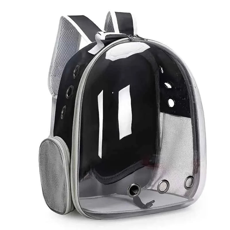 SpaceCapsule Pet Backpack - BreathableTransparent Travel Carrier,Suitable for Cats and Small Dogs Equipped with Zippers Portable