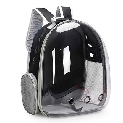 SpaceCapsule Pet Backpack - BreathableTransparent Travel Carrier,Suitable for Cats and Small Dogs Equipped with Zippers Portable