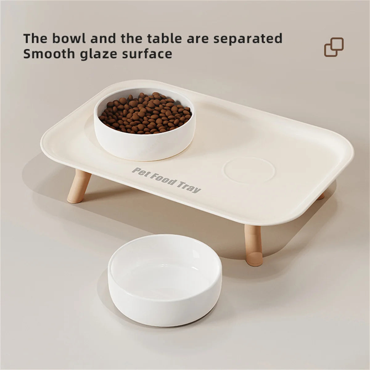 Pet Ceramic Bowl Double-Way Anti-Splash Anti-Flip Cat Dish Neck Protection Dog Bowl Water Bowl Prevent Spill Dog Feeder