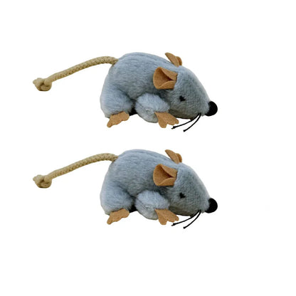 Interactive Cat Toys Plush Mice Playthings Gray Mouse Shape Kitten Toy for Indoor Cat Plush Mouse Cat Toys Cat Chew Toy