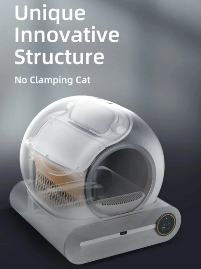 Self-Cleaning Cat Litter Box Automatic 65 Large Fully Enclosed Cat Toilet with App English Version Control Rascador Para Gato