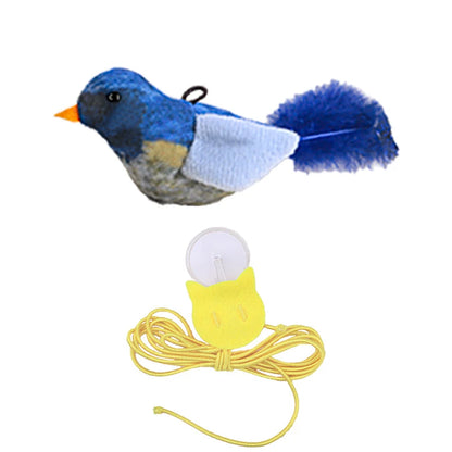 Hot lifelike Bird Vivid Cat Toys Pet Catnip Simulation Molding Cat Teaser with Feather Soft Plush Fabric Toys for Kitten