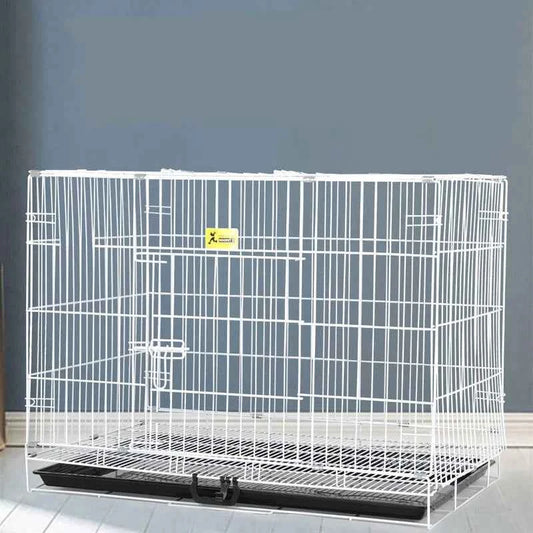HOOPET Dog Cage Collapsible Indoor Pen Folding Exercise Crates Small Large  Dog Cage Metal Kennels Dog Crate