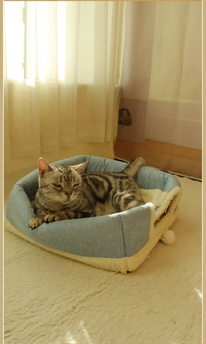 New 360 Degree Fully Enclosed Electric Heating Cat and Dog House Cat Nest Winter Warmth Constant Temperature Cat Beds Blanket