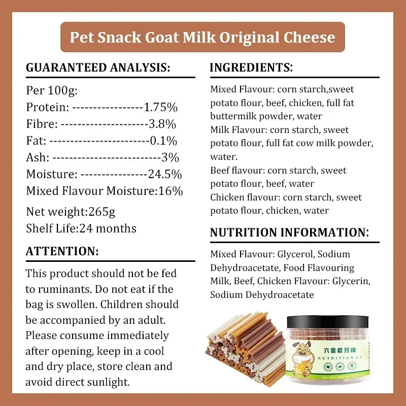 Dog Bruxism Stick Six Star Convenient Bring Along Storage Fresh Breath Easy To Chew Adult Dogs Puppy Training Rewards Pet Treats