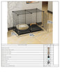 Indoor Dog Cage Villa with Toilet Small Dog Shelter for Pomeranian And Teddy Dogs Family Pet Cage with Tray