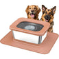 Stainless Steel Dog Water Bowl, No Spill Anti-Splash Dog Bowls with XXL Silicone Mat, Spill-Proof Slow Feeder for Messy Drinker