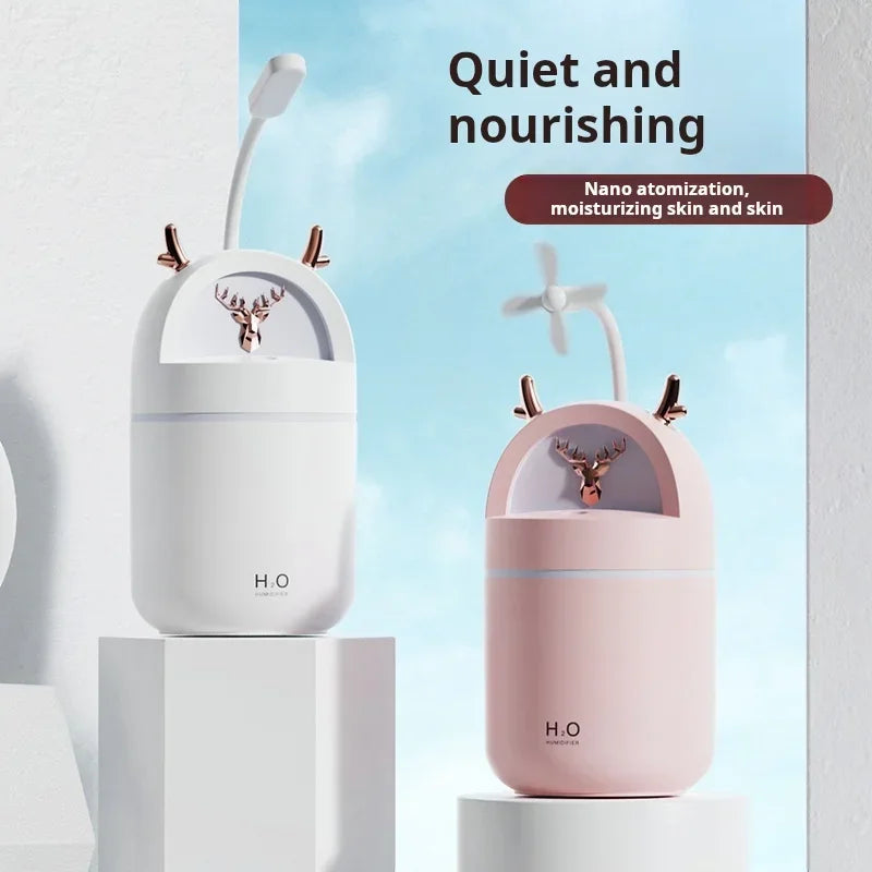 Mini Cute Pet Desktop Humidifier USB Small Car Air Freshener Bedroom Air Humidifier Portable Home Office Aromatherapy Device