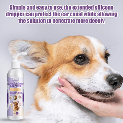 YEGBONG 100ml Hypoallergenic Pet Ear Cleaning Solution Gentle Non Irritating Vet Recommended Cleansing for Dog Cat Sensitive Ear