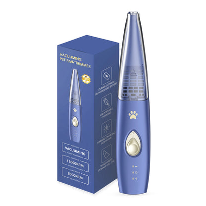 Pet Paw Trimmer for Dog Cat with Vacuum Suction Professional 2 Modes Cordless Electric Dog Grooming Clippers for Cats Paws Face
