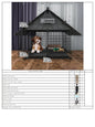 Indoor Dog Cage Villa with Toilet Small Dog Shelter for Pomeranian And Teddy Dogs Family Pet Cage with Tray