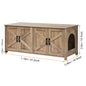 SucceBuy Cat Litter Box Enclosure for 2 Cats Litter Box Furniture Hidden Wooden Cat Box Cabinet Fit Most of Litter Box White