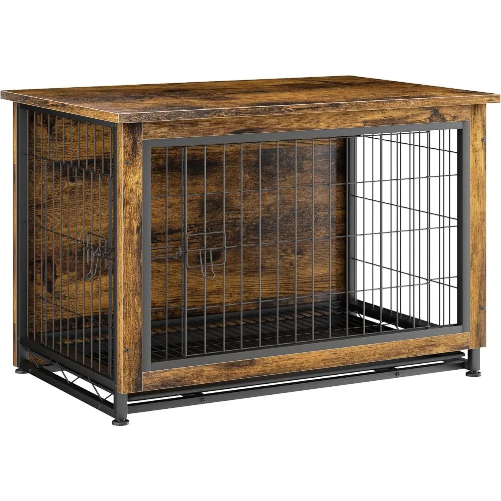 Dog Crate Furniture, Wooden Dogs Crate Table, Double-Doors Dogs Furniture, Indoor Doges Kennel, Dog House,Customized