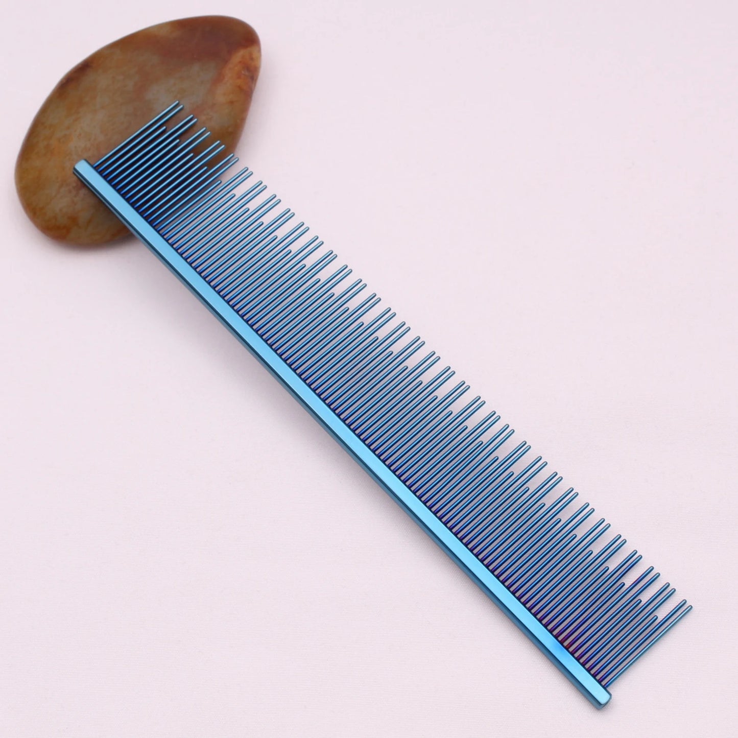 Copper Dog Grooming Combs Pet Boundary Knot Massage Tools Professional Salon Cat Hair Cleaning Crescent High Low Teeth 7817#