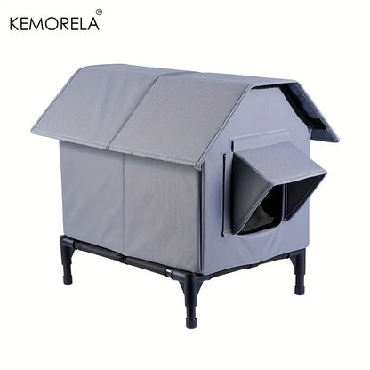 KEMORELA Winter Insulated Outdoor Cat House Foldable Oxford Cloth Warm Mat Shelter Easy Assembly Soft for Cats And Small Dogs