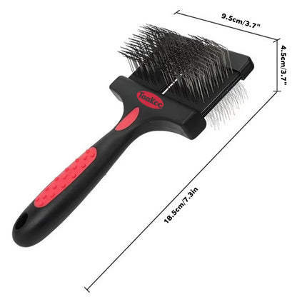 Double Sided Pet Brush Dog Cat Hair Fur Bristle Grooming Shedding Cleaning Massage Comb Styling Tool Dog Brush Comb Pet Supplies