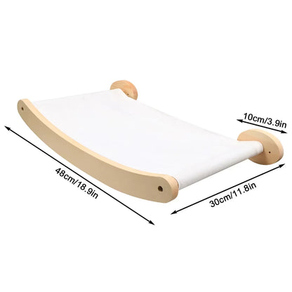 Cat Hammock and Stairway with Sisal Rope Wall Mounted Climbing Shelf Scratching Grinding Claws Toy for Kitten Cats Furniture