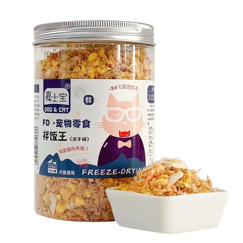 Pet Snacks canned freeze-dried chicken duck beef three texts cod quail eggs yellow eggs cats and dogs freeze-dried