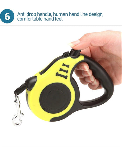 New Leash for Big Dog Retractable Leash 5 Meters Hands Free Small Dog Leash Double Strap for Dogs GXQ12