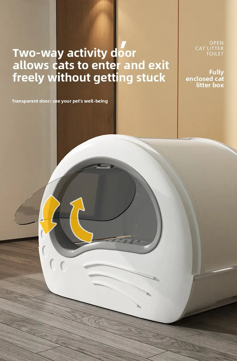 Self Cleaning Cat Litter Box Extra Large Fully Enclosed Drawer Dual Side Doors Odor Control  Cat Toilet Arenero Gato Pet Items