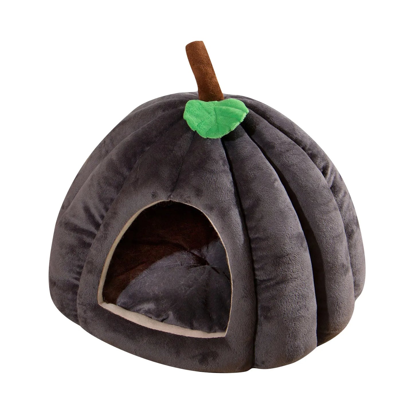 Halloween Theme Pumpkin Shape Autumn And Winter Comfy Cat And Dog Semi-enclosed Pet Bed Warm And Thick Cat And Dog House