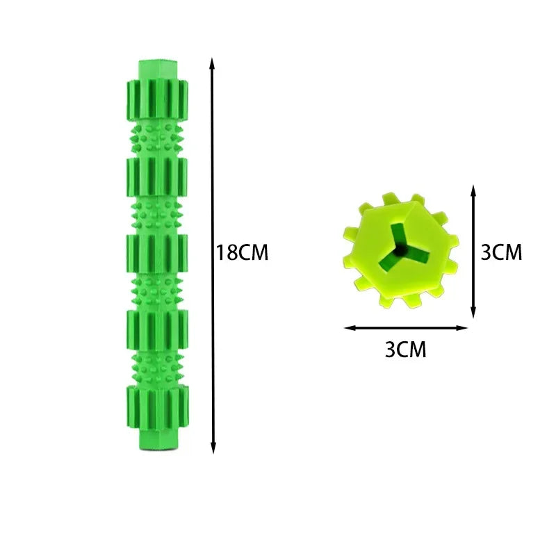 Dog Chew Toys Heavy Duty Rubber Aggressive Chewer Teeth Grinding Cleaning Gear Shape Random Color Teeth Grinding and Cleaning