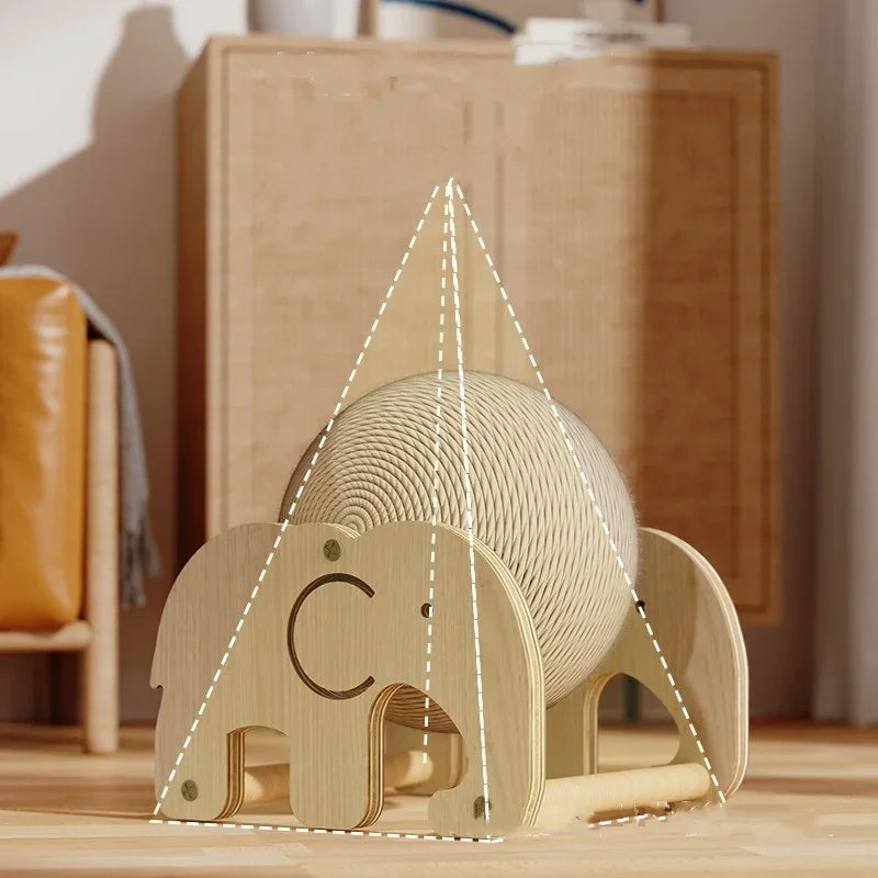 Cat Scratcher Toy Cat Scratching Ball Toy Natural Sisal Rope Cat Scratching Ball Scratcher with Ball Cat Exercise Wheel For Cats