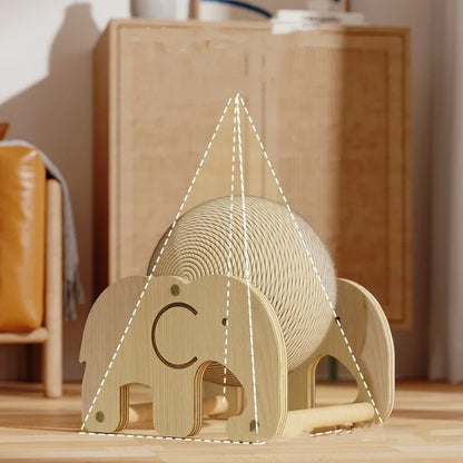 Cat Scratcher Toy Cat Scratching Ball Toy Natural Sisal Rope Cat Scratching Ball Scratcher with Ball Cat Exercise Wheel For Cats