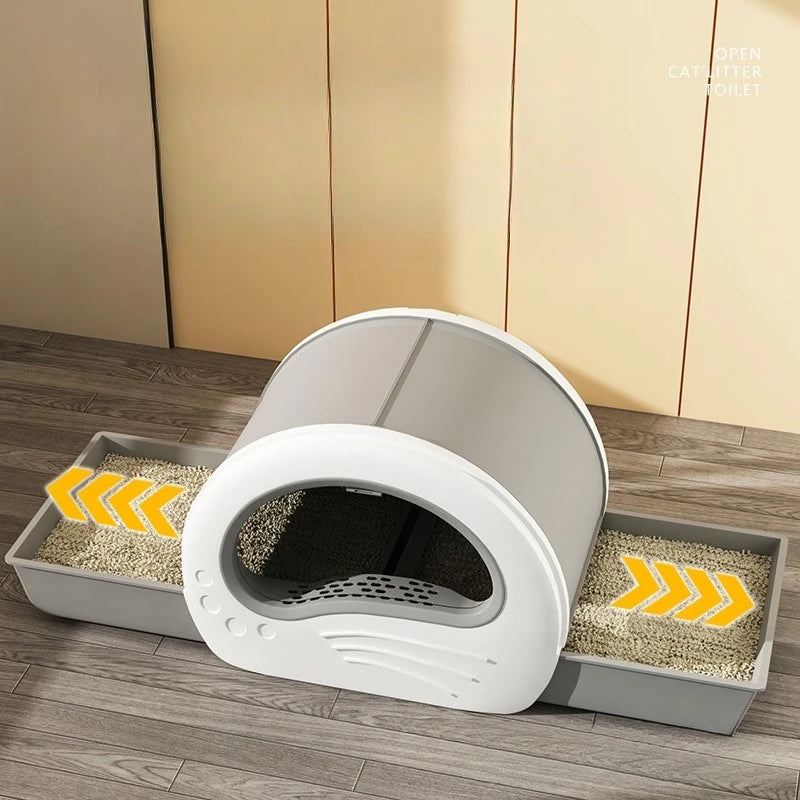 Self Cleaning Cat Litter Box Extra Large Fully Enclosed Drawer Dual Side Doors Odor Control  Cat Toilet Arenero Gato Pet Items