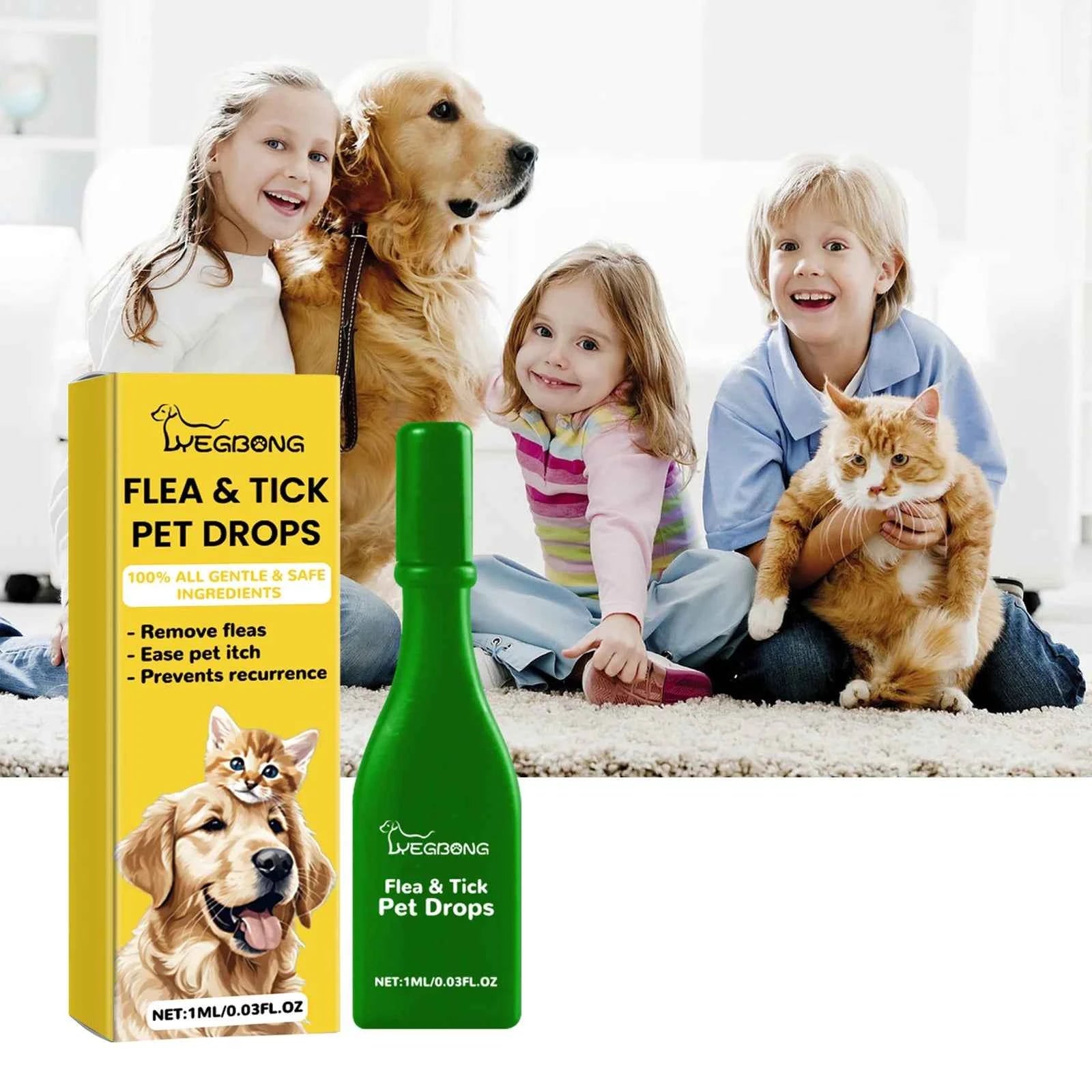Pet Flea&tick Drops Effectively Repel Fleas Keep Skin Healthy Improve Hair Gloss Anti Skin Itching Pet External Deworming Drops