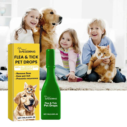 Pet Flea&tick Drops Effectively Repel Fleas Keep Skin Healthy Improve Hair Gloss Anti Skin Itching Pet External Deworming Drops
