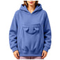 Kangaroo Pocket Cat Dog Hoodies For Women Autumn Winter Warm Outwear Sweatshirt Comfortable Street Style Trendy Fashion Tops